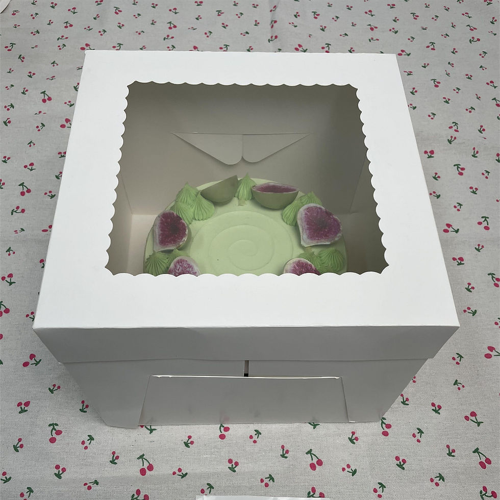 Miniatura: Caja blanca con ventana para tartas
