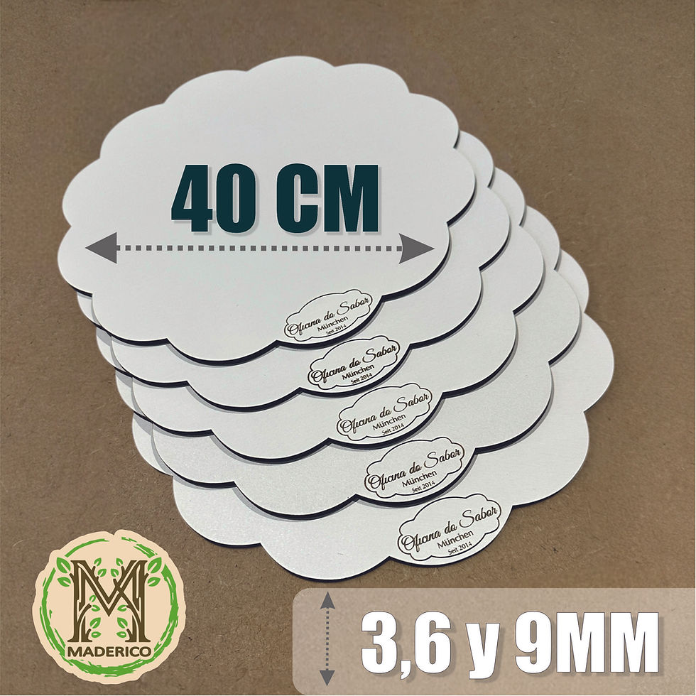 Base floral MDF 40 cm para repostería profesional