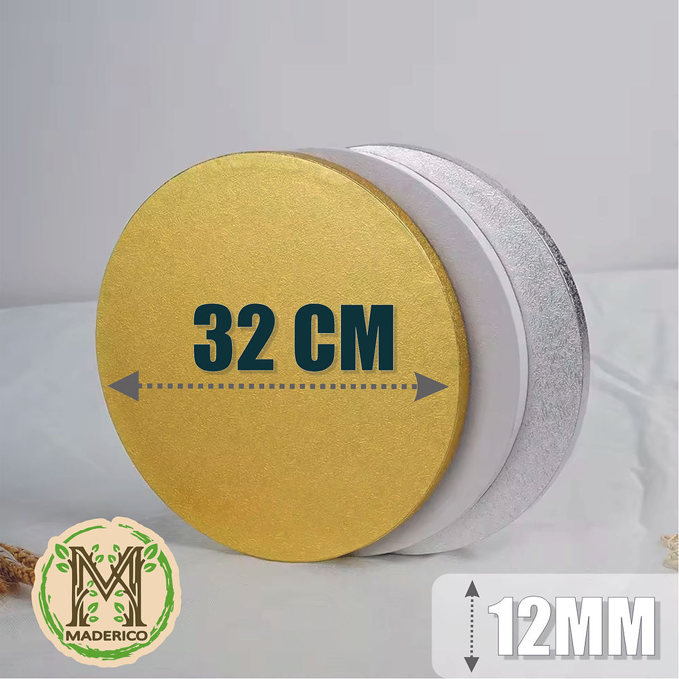 Base blanca de 32 cm con borde laminado