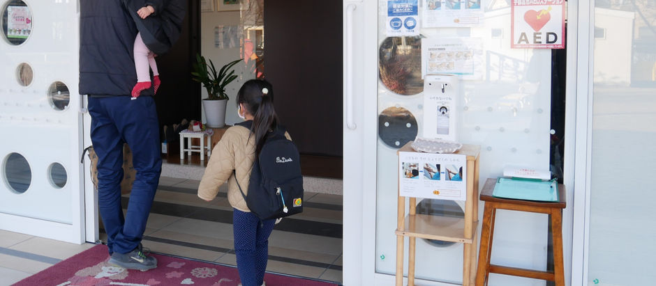 今朝の登園風景