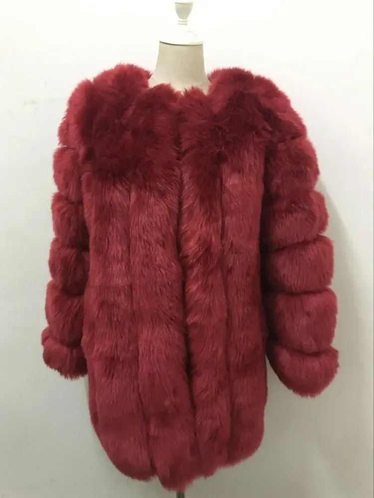 Miniature : Winter Luxury Faux Fox Fur Coat