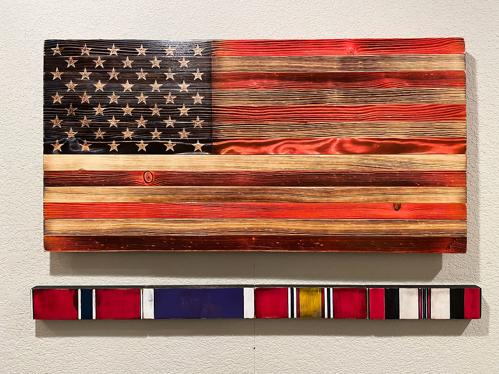 Thumbnail: Wooden Military Campaign Ribbon Small Rack