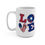 Thumbnail: Large Mug 15oz, Love America, Ceramic Coffee Cup, Love USA Mug, Fun Gift Mug