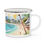 Thumbnail: Tropical Paradise Enamel Mug, Beach Camping Cup, Seascape Coffee Tumbler, 12 oz