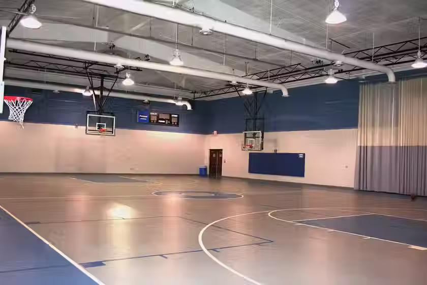 Basketball court at Fielder Center 