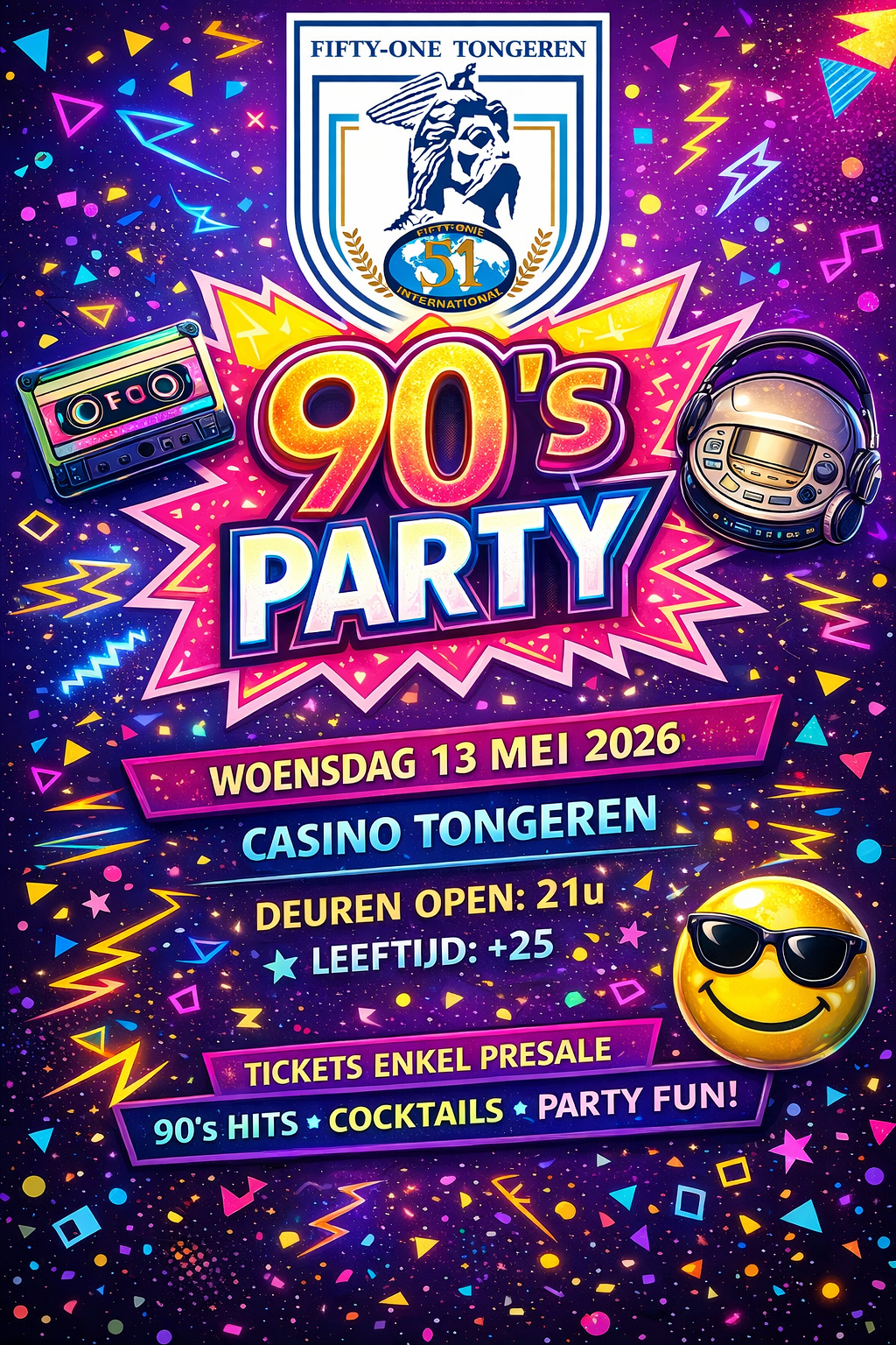 Inkomkaart 90's Party 2026