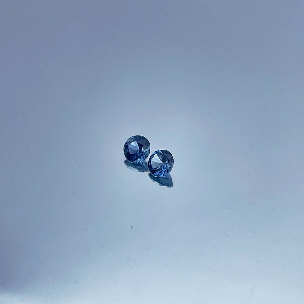 Thumbnail: 0.135ct (total) Blue sapphire pair