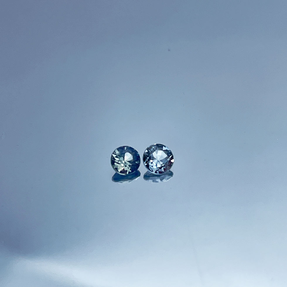 Thumbnail: 0.185ct (total) Light Blue sapphire pair