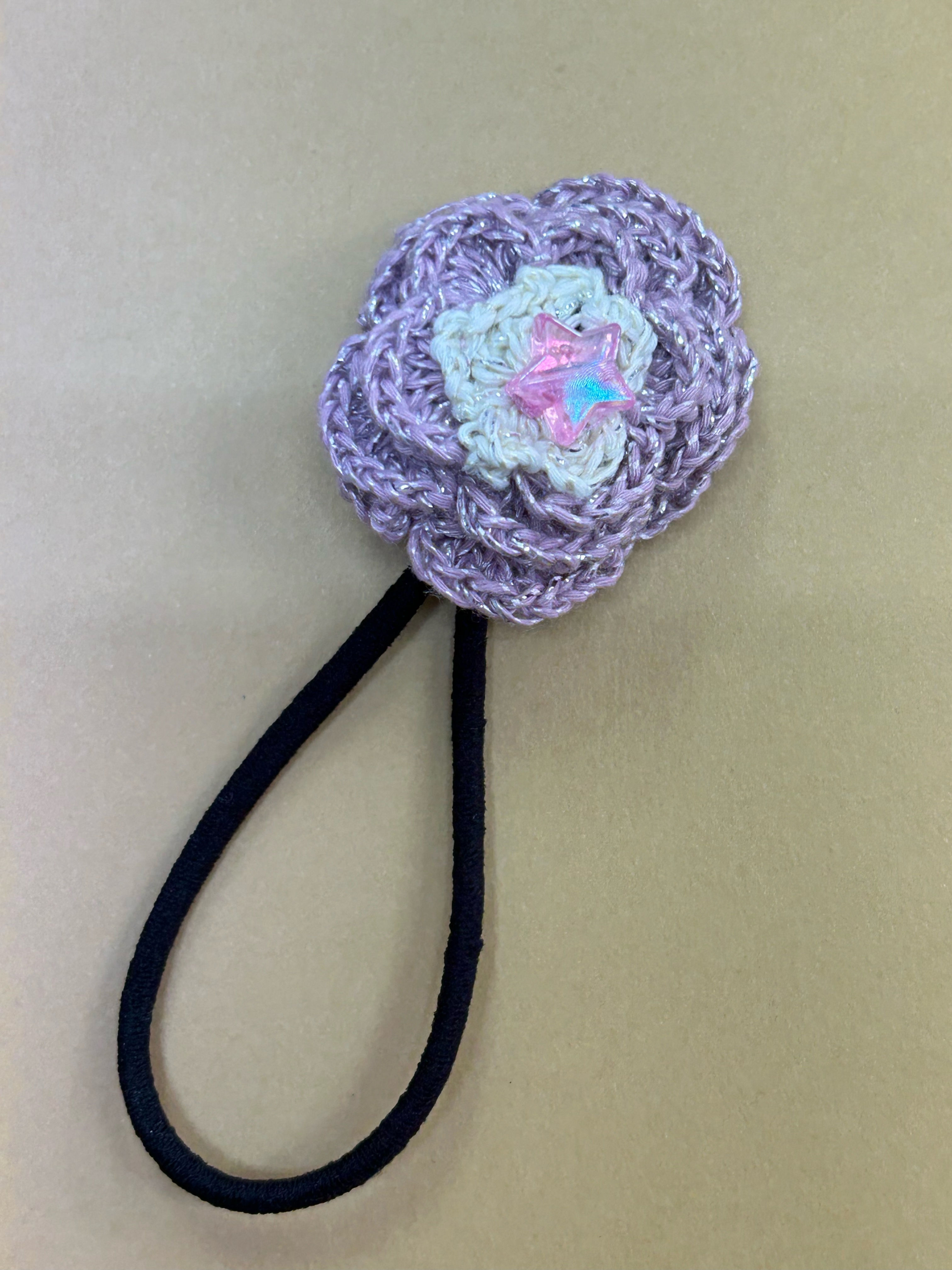 ヘアゴム　ピンク✕ホワイト