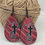 Thumbnail: Red Cross Heart Faux Leather Teardrop Earrings