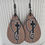 Thumbnail: Light Brown Cross Heart Faux Leather Teardrop Earrings
