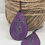 Thumbnail: Purple Faith Faux Leather Teardrop Earrings