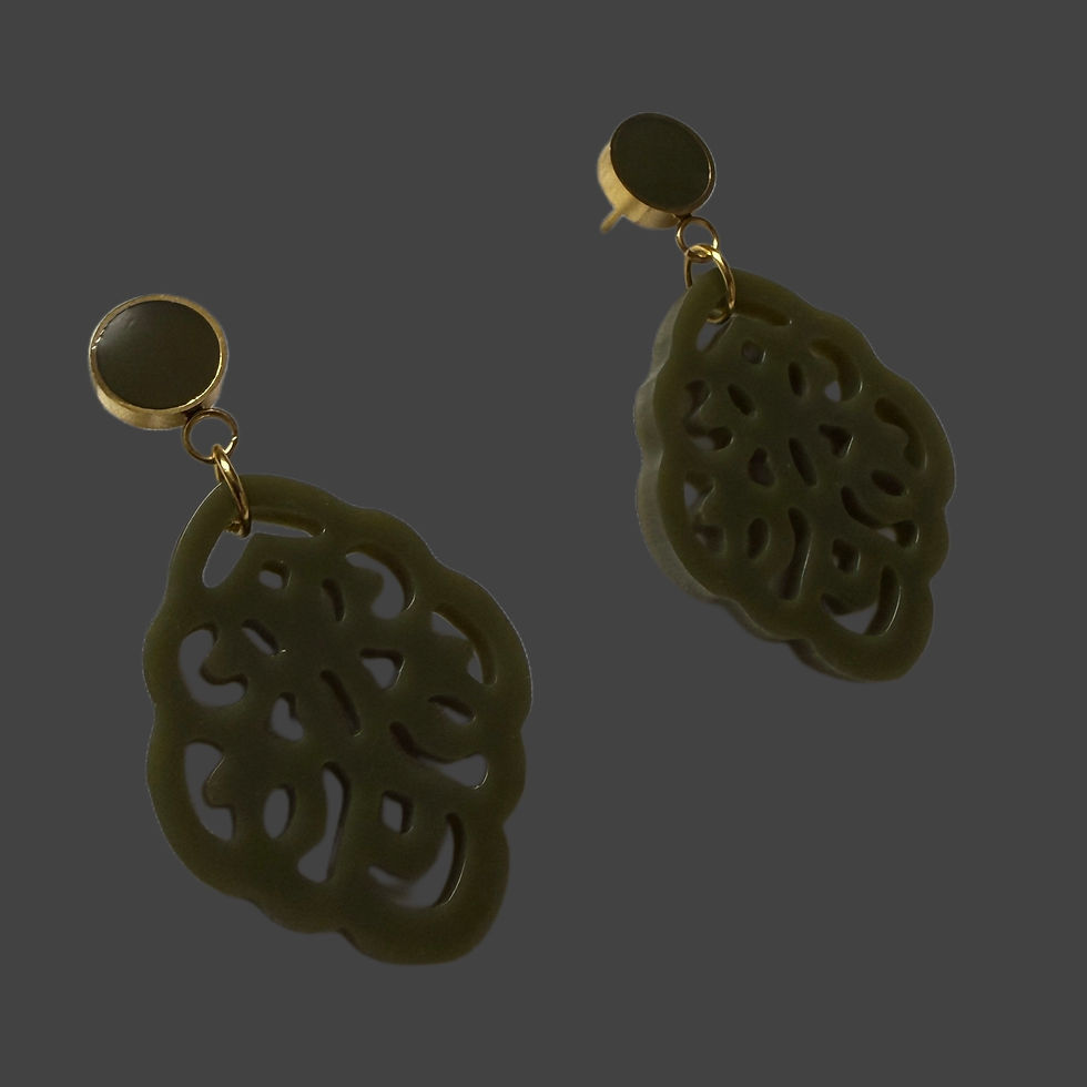 Miniaturbild: Ohrstecker „ornament“ oliv 2