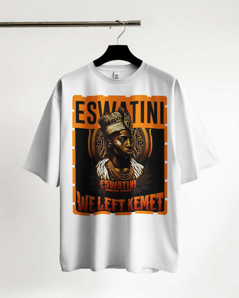 We left Kemet - Eswatini White T-Shirt