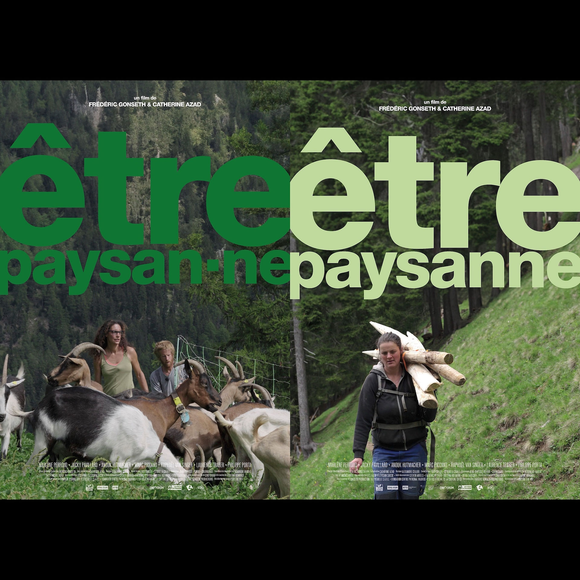 2 affiches du film Etre Paysan·ne