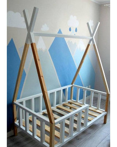 TeePee bed frame with rails