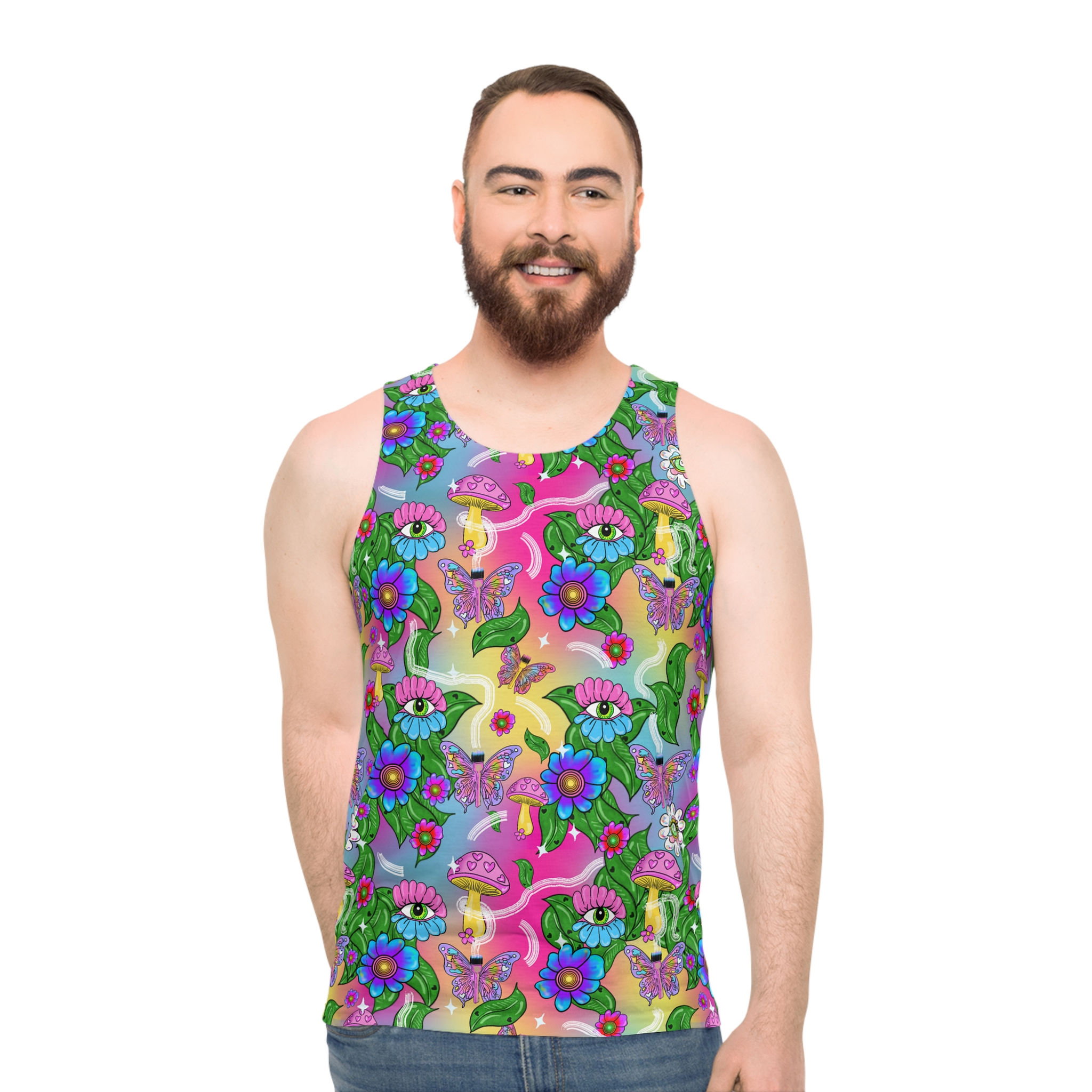"Paintbrusherfly V.2 2025"Unisex Tank Top (AOP)