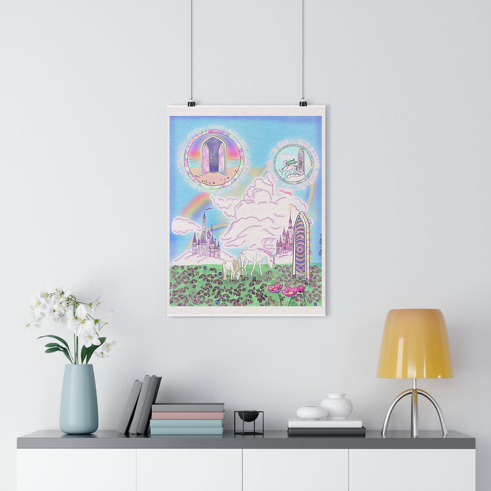 Thumbnail: "Unicorn Dreamland"  Giclée  art print
