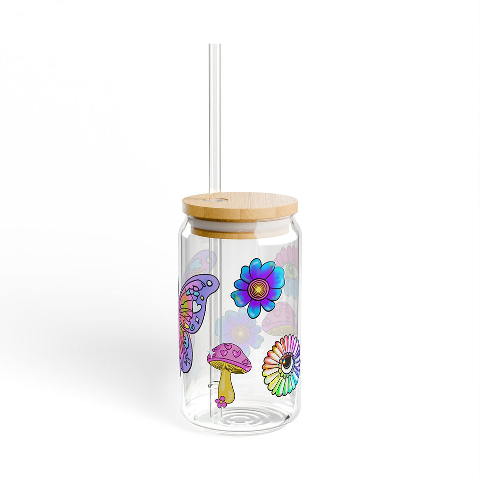 Thumbnail: "Paintbrusherfly V.2 2025" Sipper Glass, 16oz