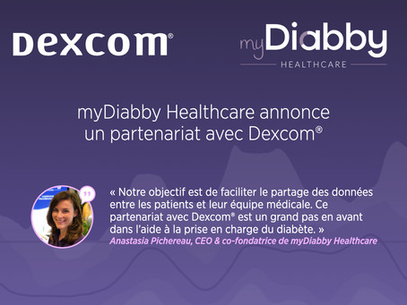 MyDiabby collabore avec Dexcom® pour faciliter le partage des données des patients à leurs médecins