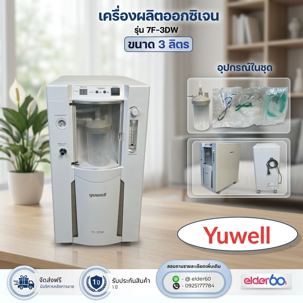 เครื่องผลิตออกซิเจน Yuwell รุ่น 7F-3DW