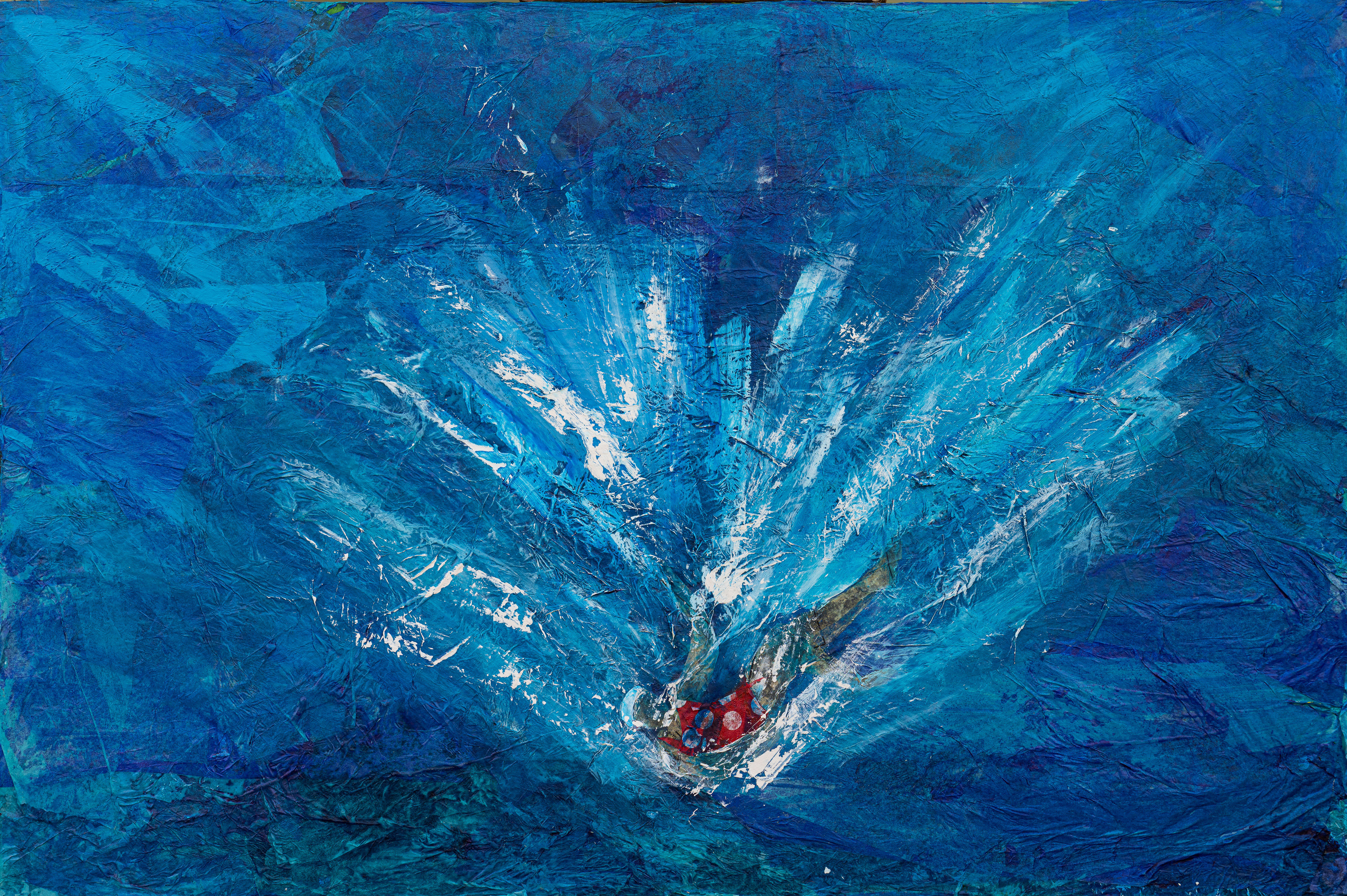 STICKY LANDING ON A CONCRETE PILLOW 24x26