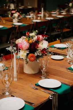 Late spring wedding centerpiece