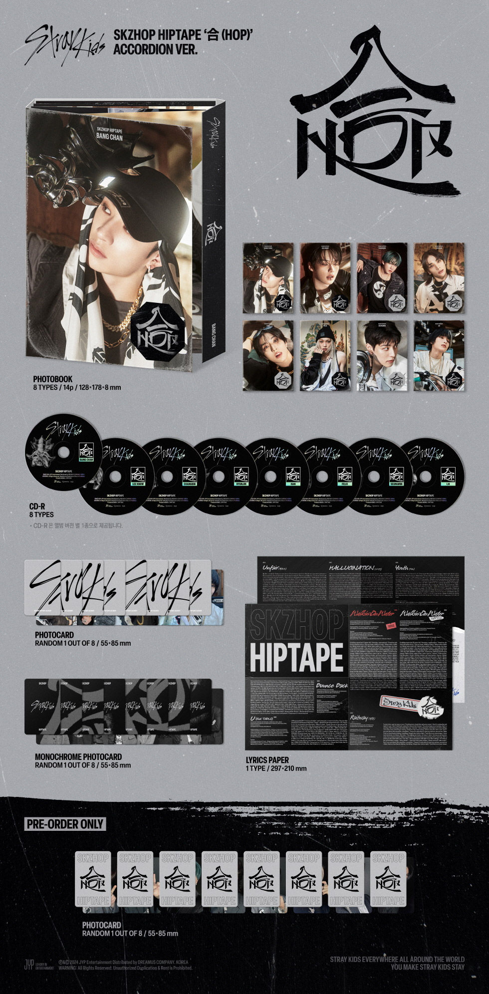 Thumbnail: STRAY KIDS - SKZHOP HIPTAPE '合 (HOP)' [ACCORDION Ver.] (Random Ver.)