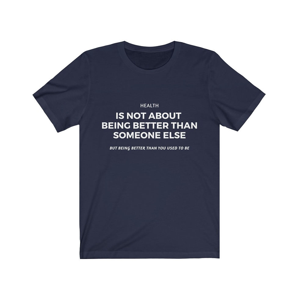 Thumbnail: Health Is Not About Being Better Than Someone Else - Unisex Premium T-Shirt