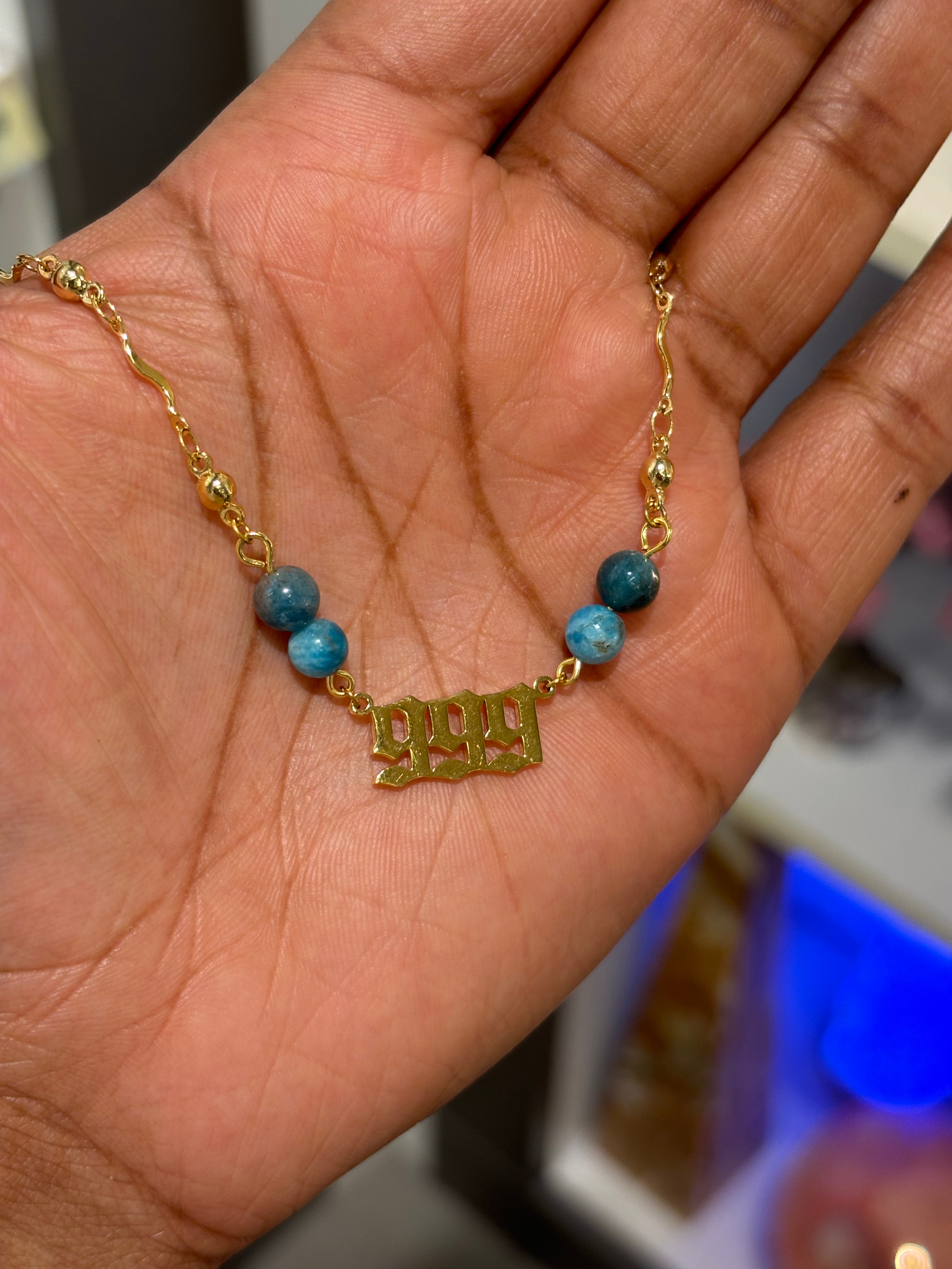Blue Apatite - Gold (Mini 4C)