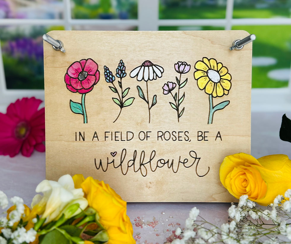 Thumbnail: Hand-Painted Wildflower Wooden Flower Press Kit – Large Botanical Press for Kids