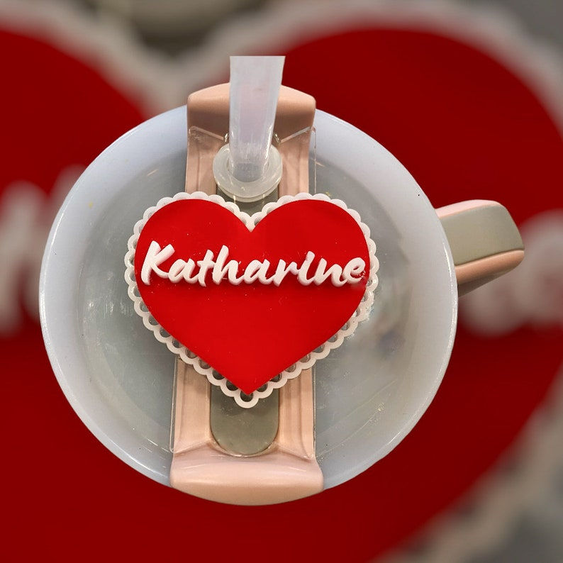Thumbnail: Personalized Heart Name Plate for 40oz Tumbler