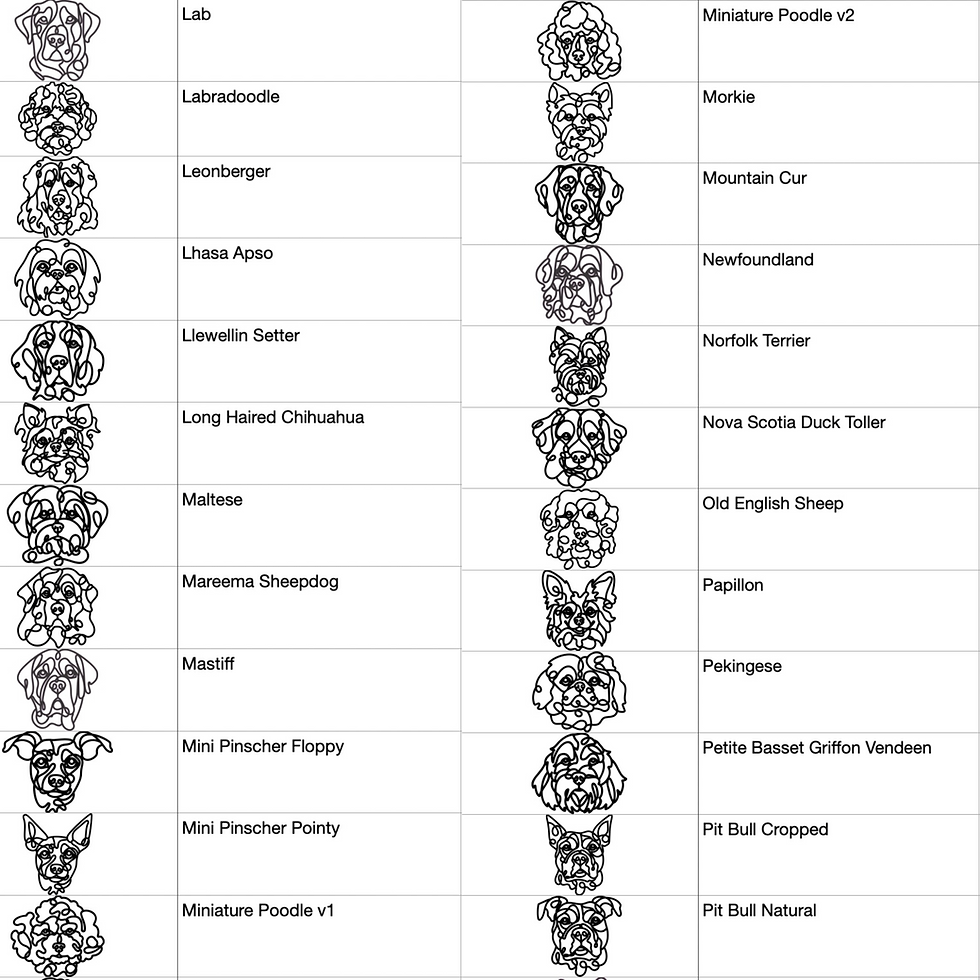 Thumbnail: Personalised Engraved Premium Dog Tag with Breed Line Art