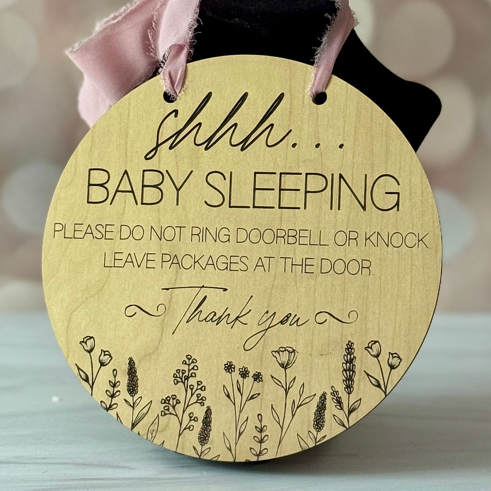 Thumbnail: Shhh, Baby Sleeping Sign