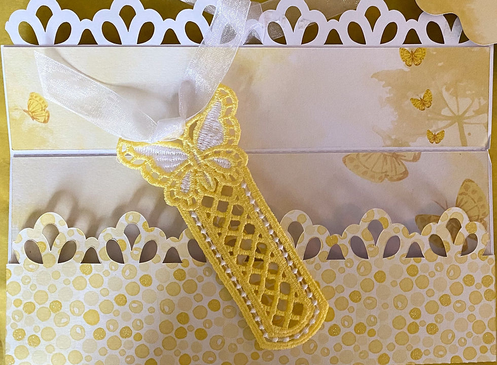 Thumbnail: Butterfly Bookmark Freestanding Lace,