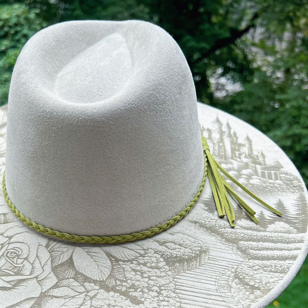 Thumbnail: Enchanted Castle Engraved Wide Brimmed Hat