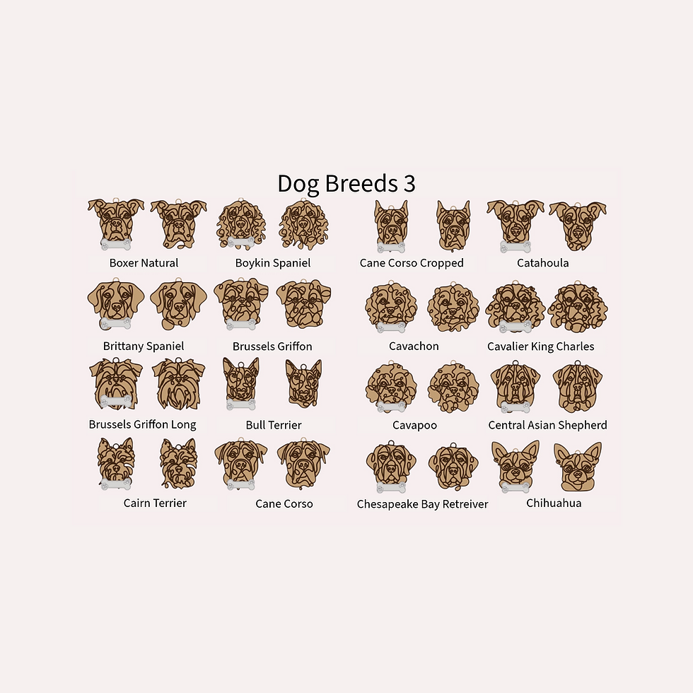 Thumbnail: Personalized Dog Breed Ornament (A–M) – Custom Christmas Decor, Choose from 80+ 