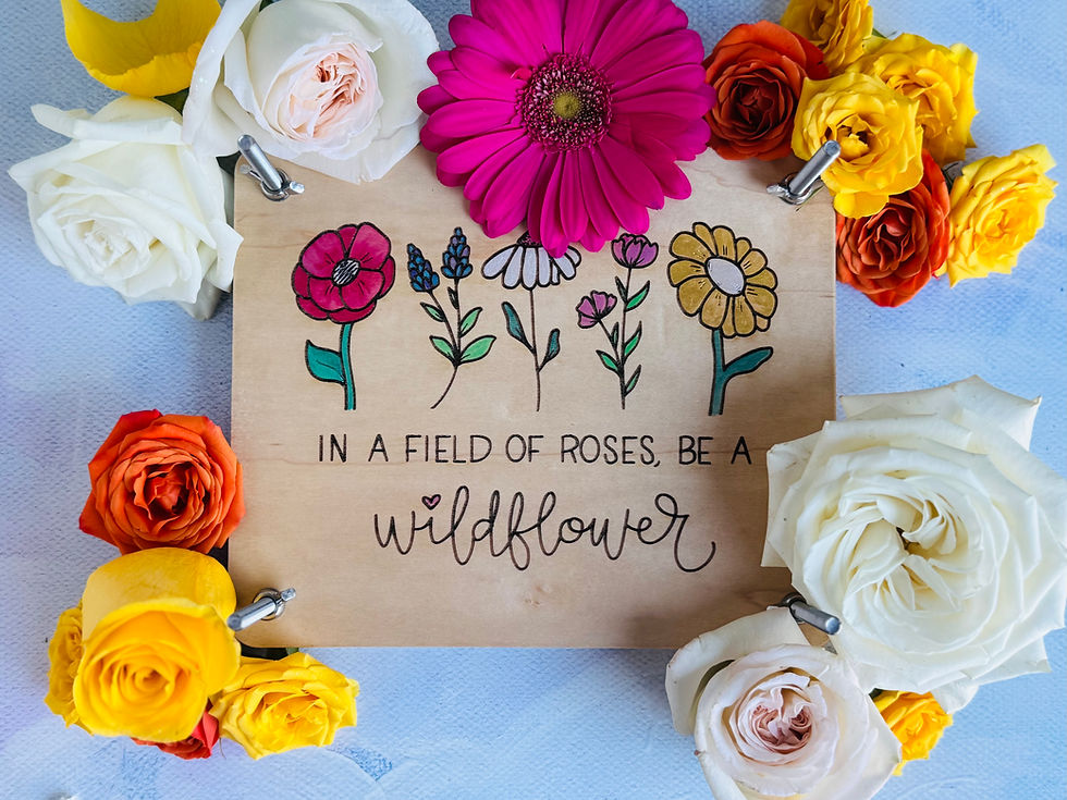 Thumbnail: Hand-Painted Wildflower Wooden Flower Press Kit – Large Botanical Press for Kids