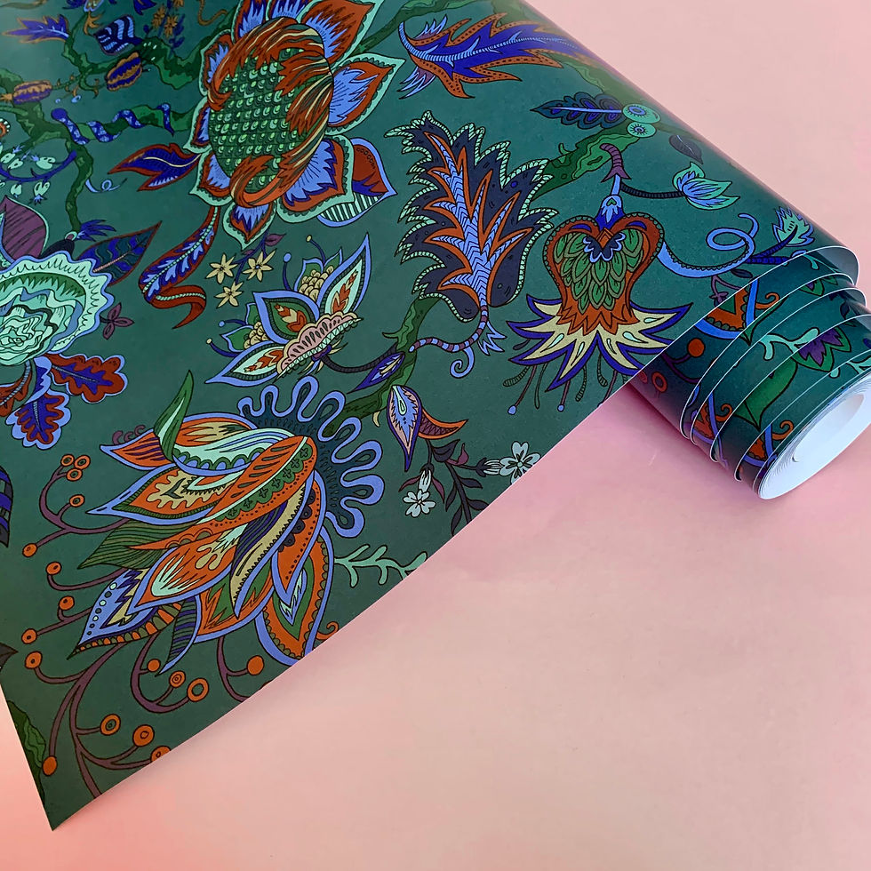 Miniature : Eden Wallpaper in Lagoon-Blue