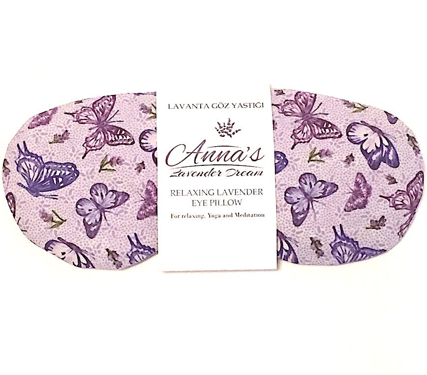 Relaxing Lavender Eye Pillow - Butterflies package