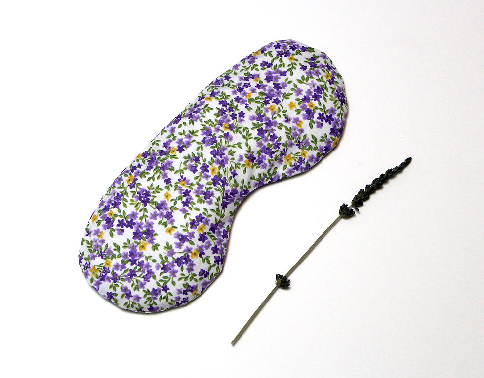 Relaxing Lavender Eye Pillow - Flowers design
