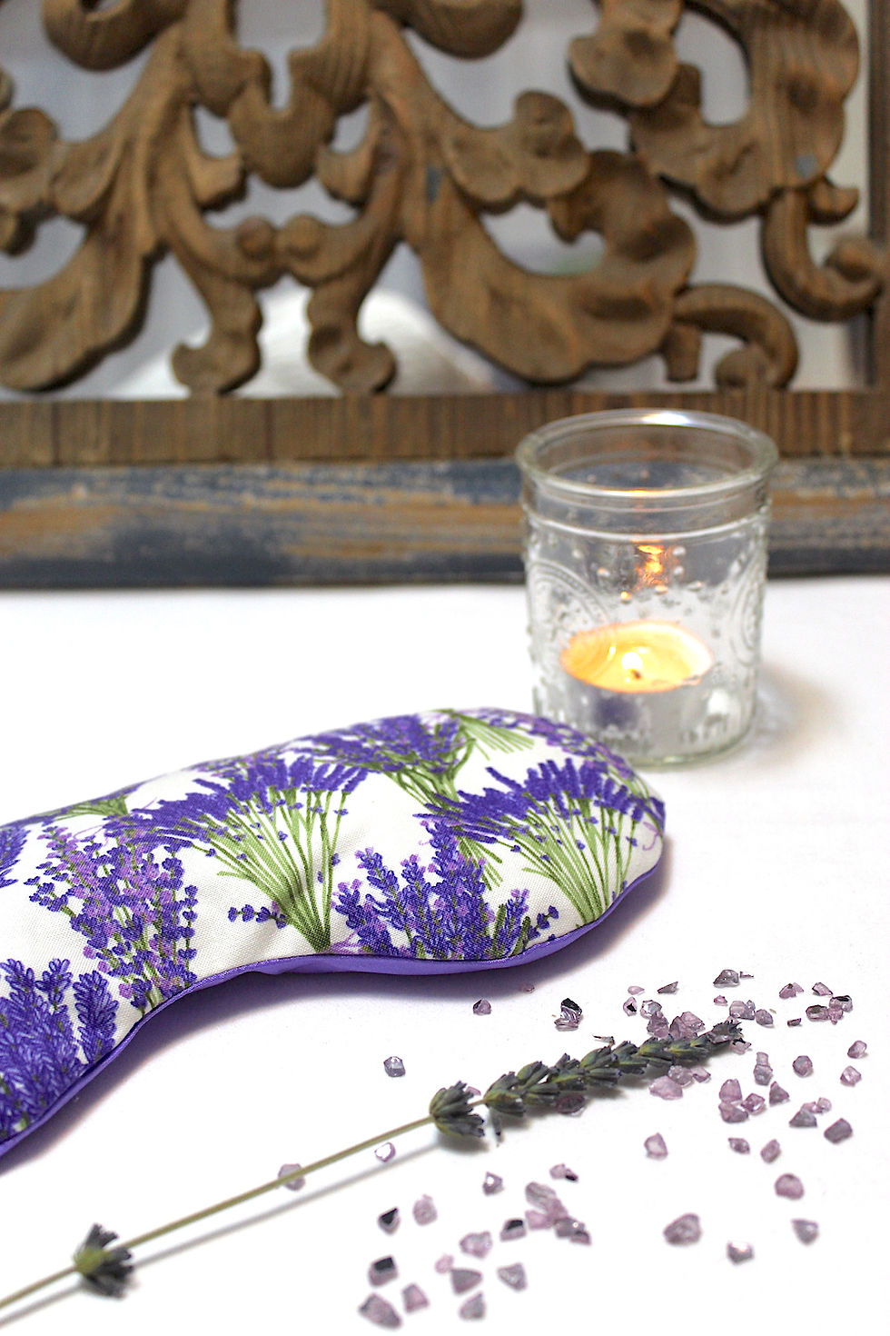 Thumbnail: Relaxing Lavender Eye Pillow - Lavender Happiness fill