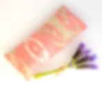 Relaxing Lavender Eye Pillow Uzbek Ikat Silk Pink White Washable Sleeve front view
