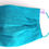Thumbnail: Washable Silk Face Mask Turquoise doubled with of 100% cotton fabric