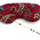 Thumbnail: Relaxing Lavender Eye Pillow Turkish Oriental Design Cotton RED front view