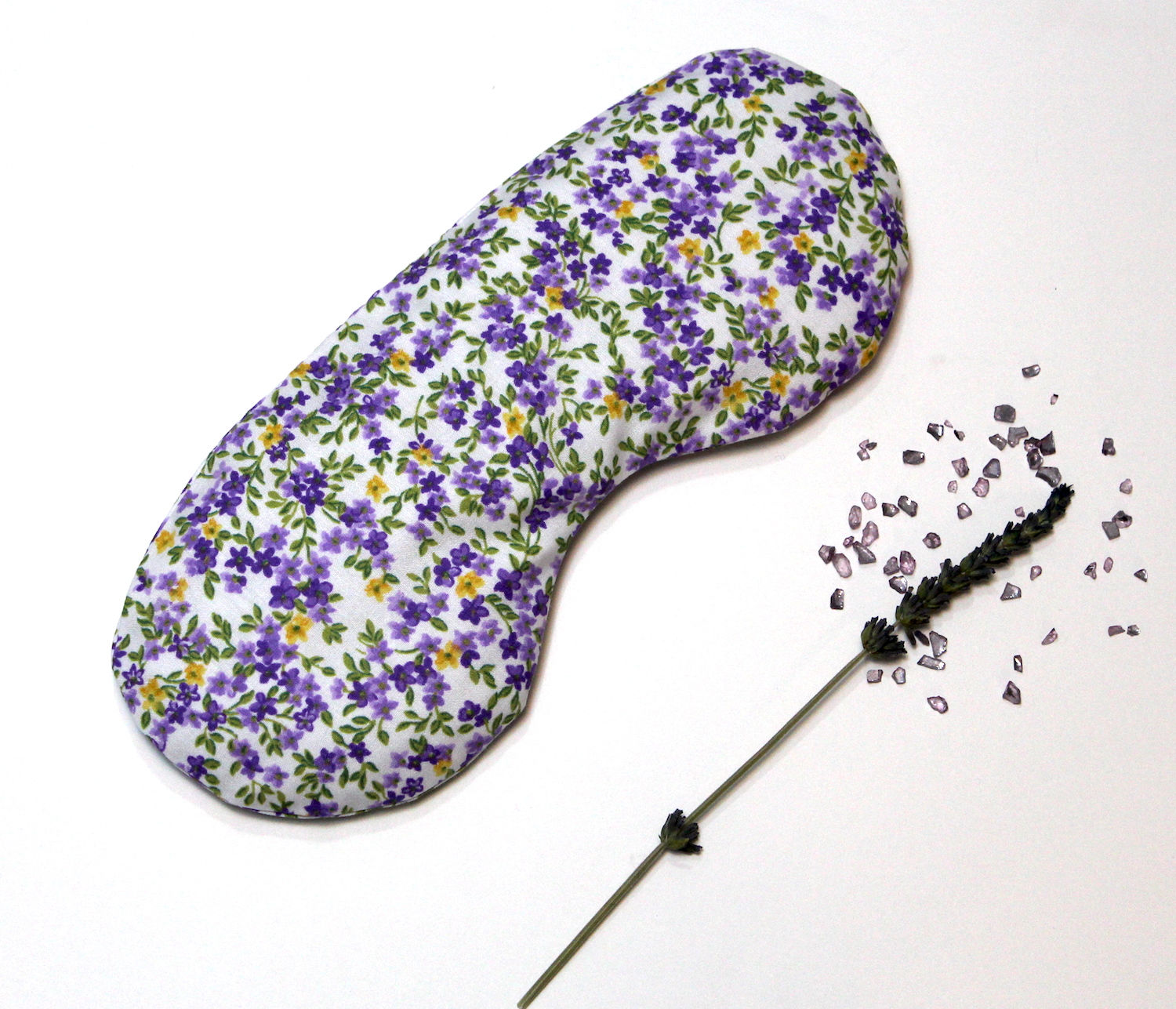 Relaxing Lavender Eye Pillow - Flowers front view