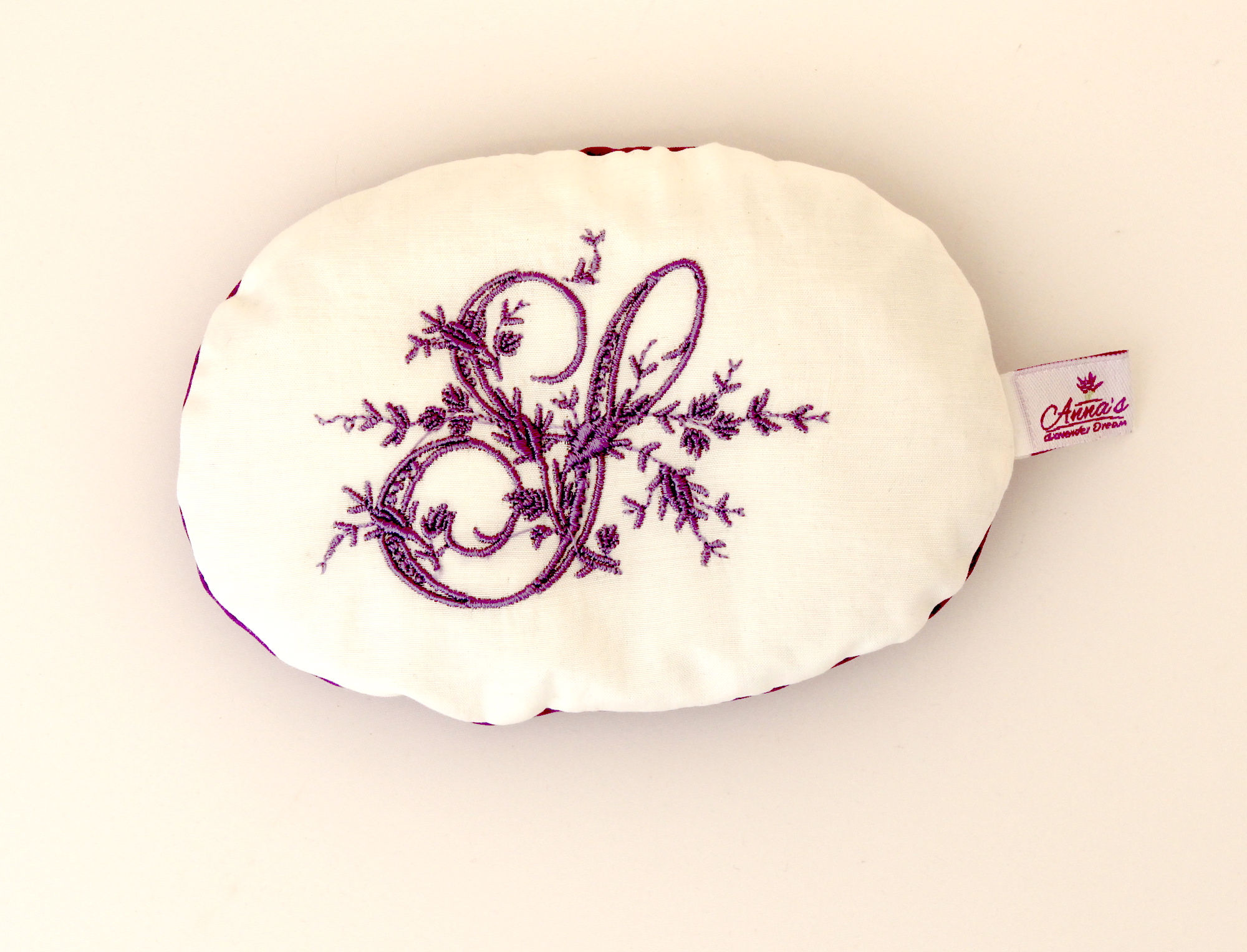 Monogram Embroidery Silk Lavender Sachets