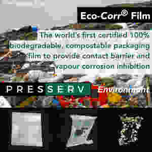 Anti corrosion packaginortec. VpCI anti corrosion packaging, 100% biodegradable and compostable.