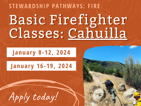 Two Basic Firefighter Classes Offered Next Month, Hosted by Cahuilla