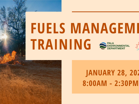 Fuels Management Training on January 28th
